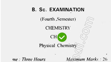 2015 Cdlu BSc 4th Sem Physical Chemistry Question Paper
