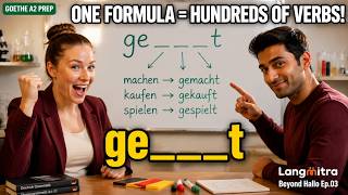 The ONE Formula That Creates HUNDREDS of German Past Participles! 🧪 "ge___t"  (Beyond Hallo Ep. 03) screenshot 5