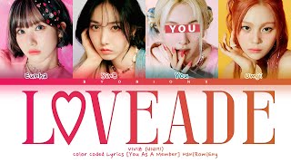 VIVIZ (비비지) 'LOVEADE' - You as a member [Karaoke] || 4 Members Ver.