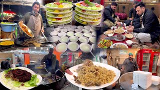 Street food in Malanag jan Restaurant | Chapli Kabab | Bannu Pulao | Shinwari karahi | Fish fry