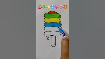 🍒☘️🐤🥶💓🐽🦊 Satisfying creative drawing #colors #brush #video #art #creative #youtube #shorts #viral