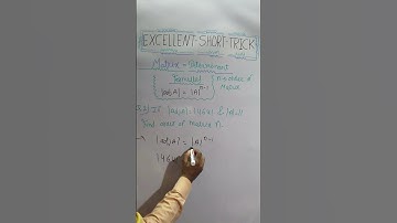 #16 Matrix determinant shorts (आव्यूह सारणीक) for JEE NDA NAVY #short