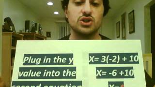 solving linear equations using the substitution method