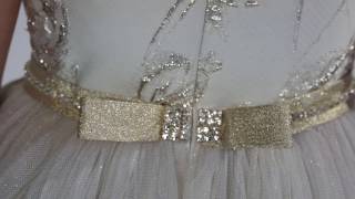 Luxury dress with silk jacquard body screenshot 3
