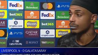 Galatasaraylı Lemina Röportaj Verirken Arkada Bir Kişi Kahkaha atıyor