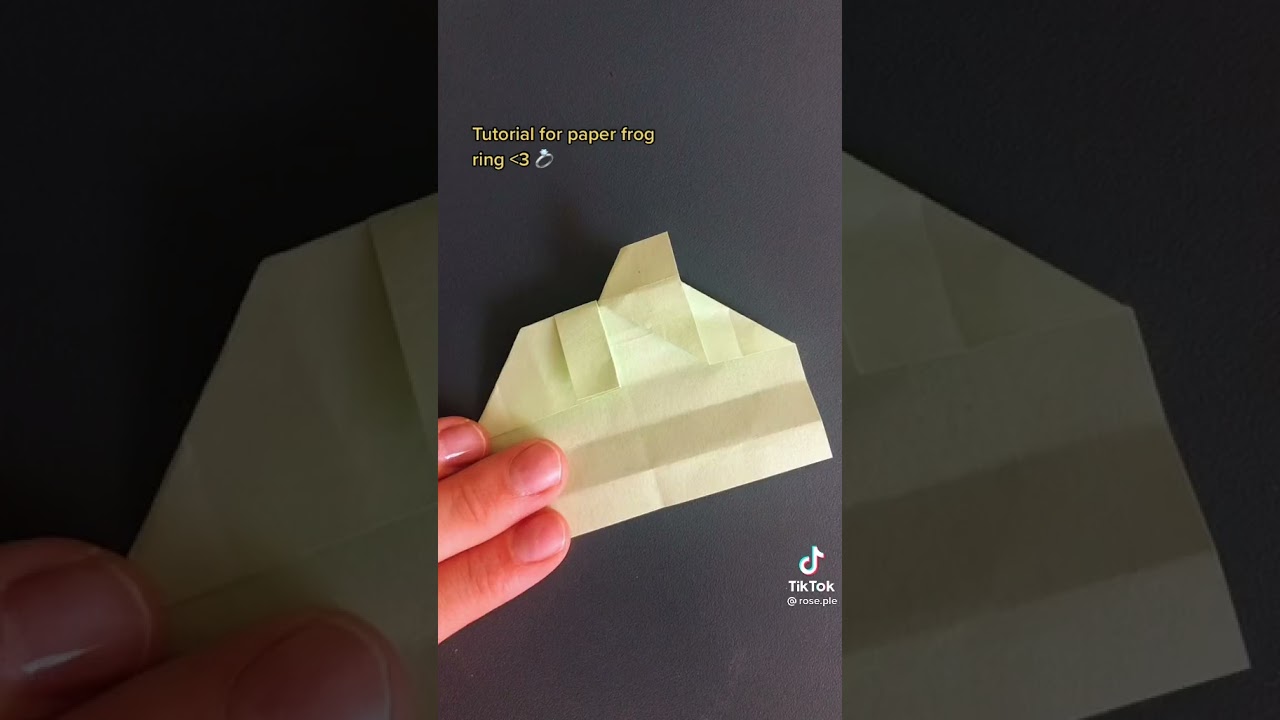 Paper frog ring YouTube