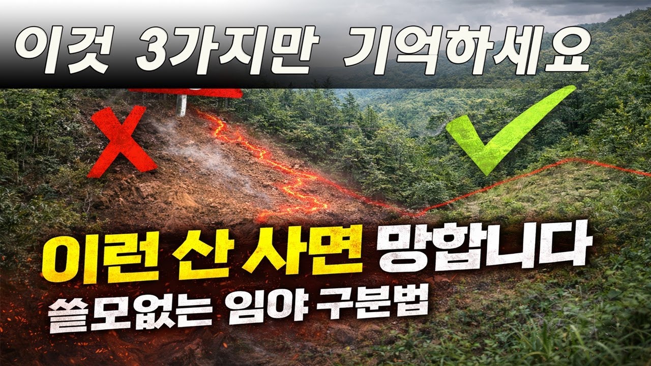 (비밀) 겉보기는 같은 임야 돈되는 산과 쓸모없는 산 구별법을 알려드립니다 이런산 사면 망할수도 있습니다