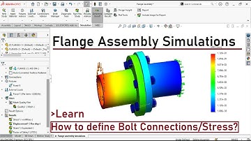 Solidworks Simulations I Flange Assembly with Bolt Connectors
