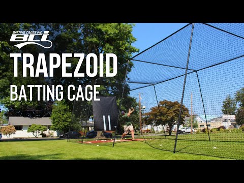 70' Baseball Softball Slant Leg Trapezoid Batting Cage 1 3/8" Fittings NO PIPE 