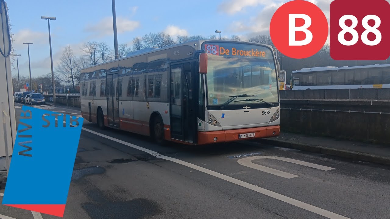 (Bus Stib) Voyage complet ligne 88 De Brouckère à UZ-VUB Vanhool New A330 €6 n°9678.
