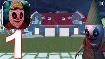 Ice Cream Scary Neighbor Game Gameplay Walkthrough Part 1 Level 1-8 (IOS/Android)
