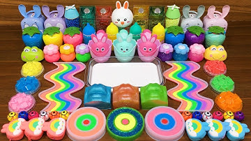 RAINBOW slime!!! Mixing Random into Glossy! Satisfying Misa Slime #257