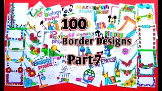 Border design on paper for project work/100 Border Designs Compilation /Amazing Border design