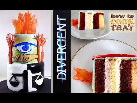 Divergent Cake HOW TO COOK THAT Ann Reardon Allegiant Insurgent Alegient Movie Cake