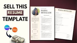 Sell Canva Resume Templates on Etsy 💵