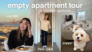 EMPTY APARTMENT TOUR | post-Yale life, new puppy, and more!!!