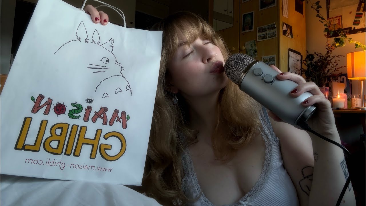 asmr | showing you my studio ghibli merch 