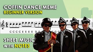 Coffin Dance Meme | Sheet Music with Easy Notes for Recorder, Violin Beginners Tutorial - Astronomia Resimi