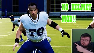 THIS IS TRULY THE WEIRDEST MOD POSSIBLE IN MADDEN 24.......................... THE NO HELMET MOD!!