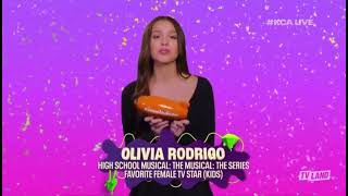 Olivia Rodrigo winning Favorite TV Star (Kids) at the 2023 Kids Choice Awards | Acceptance Speech