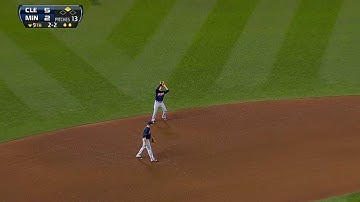 CLE@MIN: Perez retires Plouffe to end the game