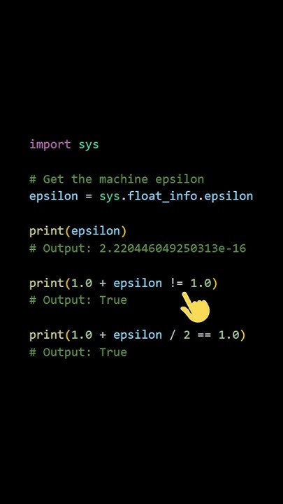 Epsilon in Python - YouTube