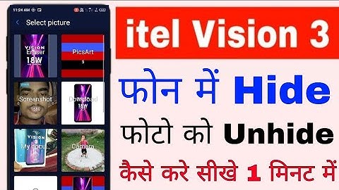 itel vision 3 me hide photo unhide kaise kare।itel vision 3 me photo unhide kaise kare