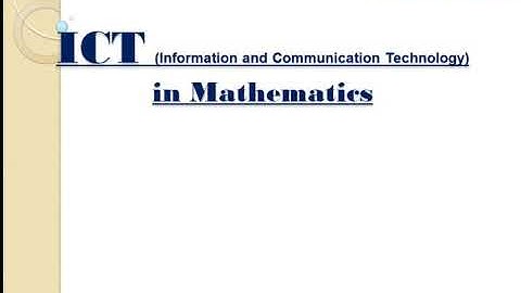 ICT in teaching Mathametics