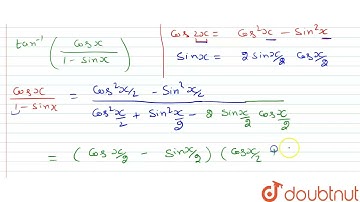 Express `tan^(-1) (( cos x )/( 1 - sin x )) , - (pi)/(2) lt x lt (pi)/(2 | Class 12 Maths | Doubtnut