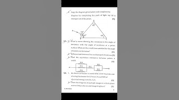 ICSE board class 10th physics question paper of previous year of second term #ICSE #exam #physics