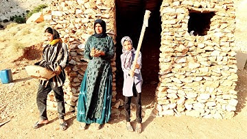 Building a Stone House in the Heart of the Mountain; The Hard Life of a Mother and Her Two Daughters