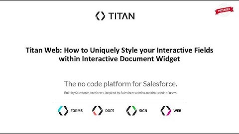 Titan Web: How to Uniquely Style your Interactive Fields within Interactive Document Widget