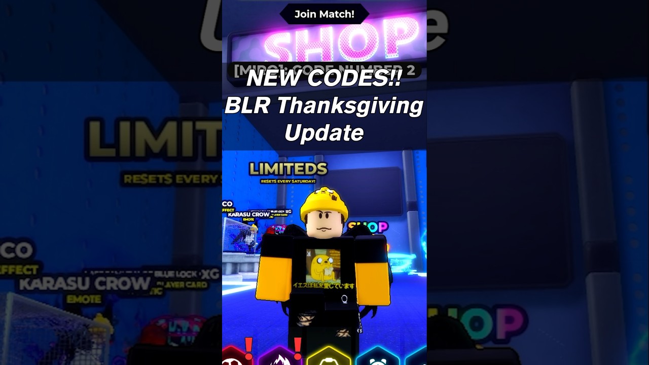 NEW CODES Thanksgiving Update in Blue Lock Rivals #bluelockrivals