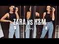 vlog: ZARA vs H&M JEANS Come shopping with me