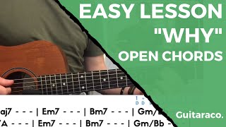 shawn mendes - why // easy guitar tutorial (open chords)