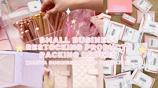 studio vlog 38 // small business restocking products | packing orders | canvas unboxing | asmr