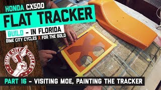 CX500 Flat Tracker Build Part 16 - Painting the bike and visiting Moe Colors