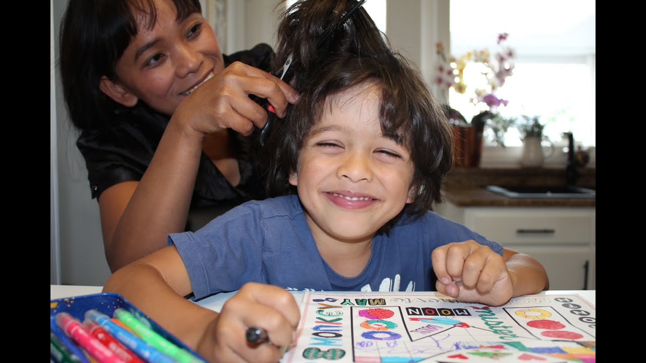  Potong  Rambut  Anak Di  Rumah  How To Haircut Boy s Hair 