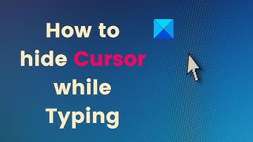 How to hide Cursor while Typing in Windows 11/10