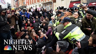 Violent Anti-Trump Protests Try To Steal Spotlight On Inauguration Day | NBC Nightly News