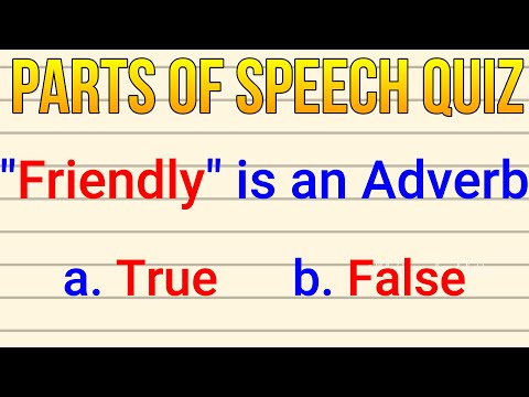English Grammar Quiz: The Parts Of Speech Test |English MasterClass|