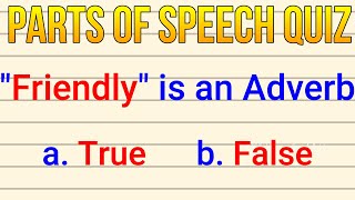 English Grammar Quiz: The Parts Of Speech Test |English MasterClass| screenshot 4