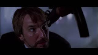 Hans Gruber Runs into John McClane - Die Hard