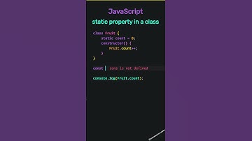 JavaScript Shorts · Classes · Static Properties