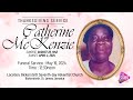 Thanksgiving service for the life of catherine mckenzie