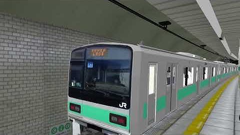 OpenBVE: Joban Line 209-1000 at Tokyo Metro Chiyoda Kita-Senju Station