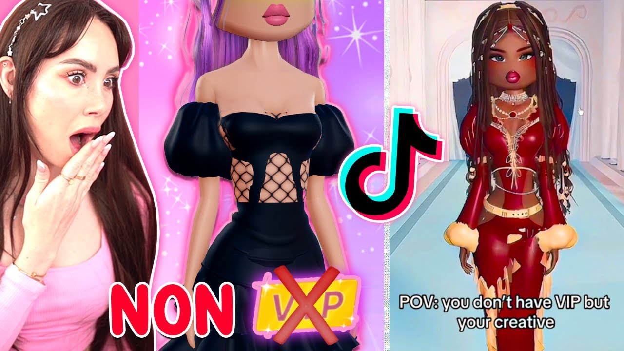 Reacting To TOP NON VIP TIKTOK OUTFIT HACKS In Dress To Impress