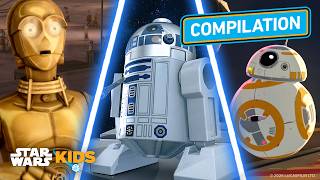 R2-D2, BB-8, C-3PO, and Chopper are Hard at Work! 🤖 🧰 ⚒️  | @StarWarsKids