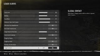 EA SPORTS College Football 25 New Dynasty sliders and settings
