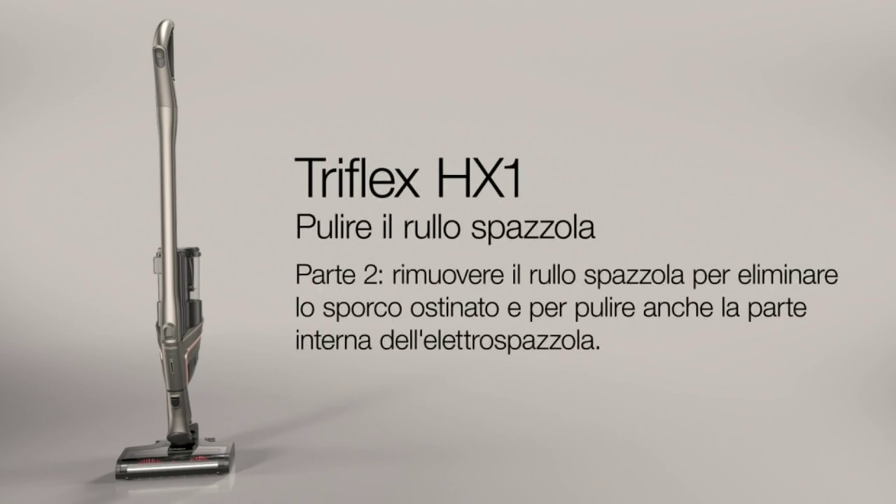 Miele Italia - Pulire il rullo spazzola della scopa elettrica senza filo  Triflex 